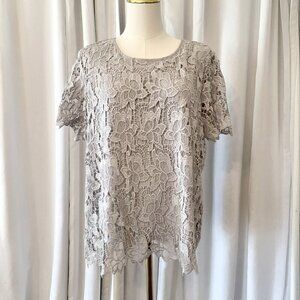 Philosophy Lace Top Short Sleeve